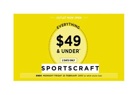 sportscraft clearance outlet.